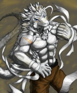 Rating: Safe Score: 0 Tags: abs anthro asian_mythology athletic bandage biceps biped blue_eyes bottomwear chest_tuft clothed clothing dragon e621 east_asian_mythology eastern_dragon fangs fur grey_body grey_fur grey_skin looking_at_viewer male muscular muscular_anthro mythological_creature mythological_scalie mythology pants pecs pose reptile scales scalie scar solo standing tail teeth topless tuft xiao_yao_xian_sen User: bunchy7s