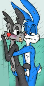 Rating: Explicit Score: 0 Tags: anthro balls bandaid blue_fur boss_reo buster_bunny calamity_coyote canine coyote fur furry furry_ears furry_only grey_fur interspecies long_ears looking_at_another looking_back male male_only mammal multiple_males no_humans rabbit red_nose rule34 side_view standing tiny_toon_adventures white_fur yaoi User: bunchy7s