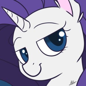 Rating: Safe Score: 0 Tags: 1:1 2013 absurd_res blue_eyes e621 equid equine female flat_colors friendship_is_magic hair hasbro headshot_portrait hi_res horn icon looking_at_viewer mammal my_little_pony mythological_creature mythological_equine mythology portrait purple_hair rarity_(mlp) signature smile solo thezealotnightmare unicorn User: bunchy7s