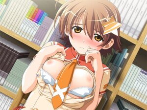 Rating: Explicit Score: 0 Tags: 1girls between_breasts blush book bra bra_pull breasts brown_hair cg clothes_pull eroge female game_cg hair_ornament katakura_shinji kira_kira large_breasts lingerie nipples open_clothes open_shirt orange_eyes overdrive rule34 school_uniform shiino_kirari shirt short_hair solo underwear white_bra User: bunchy7s