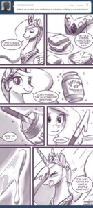 Rating: Safe Score: 0 Tags: 2012 black_and_white blush comic crown dialogue e621 english_text equid equine facepalm feathered_wings feathers female feral food food_fetish friendship_is_magic hair hand_on_face hasbro headgear hi_res horn john_joseco mammal mayonnaise monochrome my_little_pony mythological_creature mythological_equine mythology princess princess_celestia_(mlp) royalty sandwich_(food) smile solo suggestive suggestive_food text tumblr winged_unicorn wings User: bunchy7s