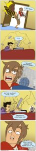 Rating: Safe Score: 0 Tags: 2009 blue_eyes boxer_hockey clothed clothed_human clothed_male clothing comic creeped_out cricetid dialogue digital_media_(artwork) domestic_cat e621 electronics english_text felid feline felis furniture hamster hi_res human humor long_image male male_human mammal rittz_tibbits rodent shirt skip_matthews sofa speech_bubble tall_image television text topwear tyson_hesse url User: bunchy7s