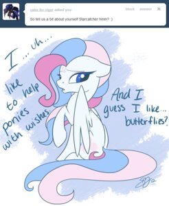 Rating: Safe Score: 0 Tags: blue_eyes e621 english_text equid equine feathered_wings feathers female feral fur hair hasbro hi_res mammal mlp_g3 multicolored_hair my_little_pony mythological_creature mythological_equine mythology pegasus pre-g4 probablyfakeblonde simple_background solo star_catcher_(pre-g4) text tumblr white_background white_body white_fur wings User: bunchy7s