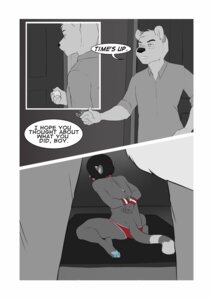 Rating: Explicit Score: 0 Tags: age_difference anthro arms_bound_to_collar ball_gag bdsm blue_eyes bondage border bound briefs canid canine clothing collar comic cuff_(restraint) cuffs_to_collar dialogue domestic_cat dominant duo e621 english_text eyewear feet felid feline felis fox gag gagged glasses hair handcuffs hands_behind_back hi_res hindpaw kneeling larger_dom larger_male male mammal metal_cuffs mustachemutt older_dom_younger_sub older_male on_ground pawpads paws poshfox restraints restricted_palette sal_(salkitten) shackles shirt size_difference smaller_male speech_bubble text topwear underwear white_border younger_male User: bunchy7s