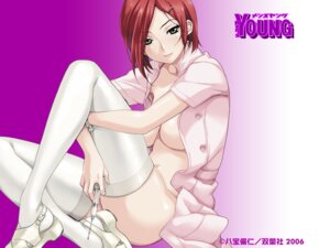 Rating: Explicit Score: 0 Tags: 1girls blush breasts female female_only happoubi_jin nurse open_clothes open_shirt rule34 shirt short_hair solo thighhighs uniform User: bunchy7s