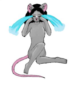 Rating: Safe Score: 0 Tags: 2009 black_hair bodily_fluids crying e621 eyes_closed female hair mammal mouse murid murine rodent simple_background sitting solo tail tears white_background wolvendragon User: bunchy7s