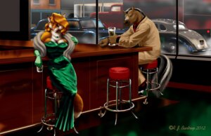 Rating: Safe Score: 0 Tags: 1940s_theme anthro bar big_red_(richard_bartrop) canid canine car clothing dress duo e621 equid equine female fox horse male mammal motor_vehicle noir richard_bartrop suit vanier vehicle vintage_car User: bunchy7s