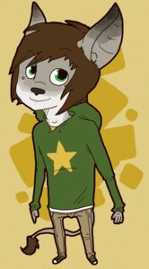 Rating: Safe Score: 0 Tags: abstract_background american_mythology anthro biped bottomwear chupacabra clothed clothing e621 eric_dielli footwear foreshortening fully_clothed hoodie layton_(artist) male mammal mythology pants shoes solo tail tail_tuft topwear tuft User: bunchy7s