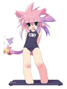 Rating: Safe Score: 0 Tags: animal_humanoid azriel_(zankuro) bell cat_humanoid character_name clothing e621 felid felid_humanoid feline feline_humanoid female green_eyes hair humanoid looking_at_viewer mammal mammal_humanoid one-piece_swimsuit pink_hair school_swimsuit simple_background solo swimwear tail text white_background young zankuro User: bunchy7s