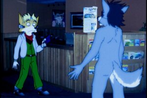 Rating: Questionable Score: 0 Tags: 3:2 a_fox_in_space anthro butt canid canine canis duo e621 eye_patch eyewear fox fox_mccloud fredryk_phox gun male mammal nintendo ranged_weapon star_fox tail weapon wolf wolf_o'donnell User: bunchy7s
