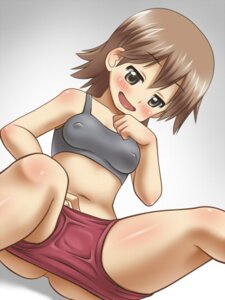 Rating: Explicit Score: 0 Tags: aioi_yuuko awa blush bra breasts brown_eyes brown_hair erect_nipples female female_only gradient_background gym_shorts medium_breasts medium_hair naughty_face navel nichijou nipples nipples_visible_through_clothing pants_pulled_down rule34 sitting smile solo underwear User: bunchy7s