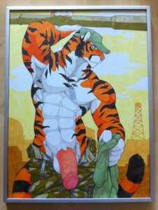 Rating: Explicit Score: 0 Tags: 2011 abs animal_genitalia anthro arm_above_head athletic balls biceps big_muscles big_penis biped black_body black_fur blue_eyes bottomwear bottomwear_down camo claws clothed clothing dog_tags e621 felid flaccid flexing front_view fur genitals hat headgear headwear humanoid_genitalia humanoid_penis jewelry male mammal marker_(artwork) markings military muscular muscular_anthro muscular_male necklace orange_body orange_fur pantherine pants pants_down partially_clothed pawpads paws pecs penis pink_nose pose presenting sheath shirt solo standing stripes thick_penis tiger topless topwear traditional_media_(artwork) undressing vein white_body white_fur wolfy-nail User: bunchy7s