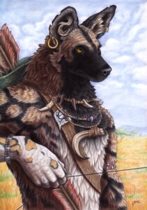 Rating: Safe Score: 0 Tags: 2011 african_wild_dog anthro arrow_(weapon) bone bow_(weapon) canid canine cloud day desert detailed detailed_background e621 half-length_portrait holding_object holding_weapon hunting male mammal outside plains portrait quiver_(object) ranged_weapon realistic savanna simul sky solo teeth tribal warrior weapon User: bunchy7s
