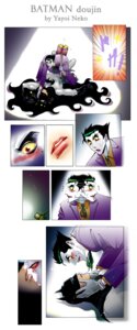Rating: Questionable Score: 0 Tags: 2007 batman batman_(series) blush comic dc_comics duo e621 english_text hammer hero hi_res human kissing male male/male mammal not_furry text the_joker tools unconscious villainous what yayoi_neko User: bunchy7s
