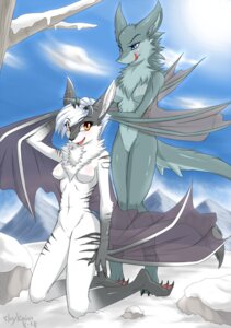 Rating: Questionable Score: 0 Tags: aliara_(character) amber_eyes anthro aquatic bat blue_eyes breasts cloud detailed_background duo e621 female fish hair hi_res hybrid looking_at_viewer mammal membrane_(anatomy) membranous_wings mountain naturally_censored outside pendulum_(character) romantic romantic_couple shark sky skykain smile snow stripes tail tongue white_hair wings User: bunchy7s