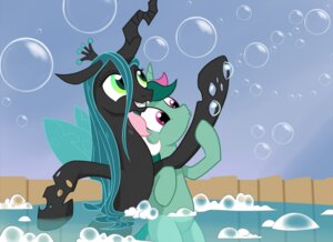 Rating: Safe Score: 0 Tags: arthropod bath blue_hair bubble bubble_bath changeling_(mlp) crossover duo e621 equid equine fangs female feral fizzy_(mlp) friendship_is_magic green_eyes gsphere hair hasbro horse insect_wings mammal mlp_g1 my_little_pony my_little_pony_'n_friends partially_submerged pony pre-g4 purple_eyes queen_chrysalis_(mlp) teeth water wings User: bunchy7s