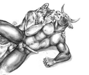 Rating: Explicit Score: 0 Tags: 2010 anal anal_penetration animal_genitalia animal_penis anthro anthro_on_anthro balls blotch bovid bovine bovine_genitalia bovine_penis canid canine canine_genitalia canine_penis canis cattle duo e621 erection eyes_closed from_behind_position fur genitals grin horn interspecies knot male male/male male_penetrated male_penetrating male_penetrating_male mammal monochrome muscular navel nipples pain pecs penetration penis scratches_volume_4 sex simple_background sketch smile thin_penis traditional_media_(artwork) white_background wolf User: bunchy7s