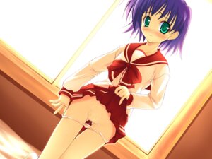 Rating: Explicit Score: 0 Tags: blush bow clothing dutch_angle female green_eyes kneeling miniskirt panties panty_pull purple_hair pussy pussy_juice pussy_juice_trail rule34 school_uniform seifuku serafuku short_hair skirt skirt_lift solo thigh_gap thighs to_heart_(series) to_heart_2 tonami_yuma underwear white_panties User: bunchy7s
