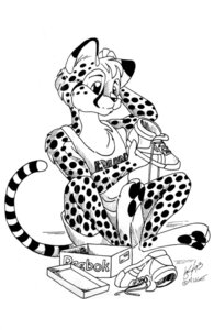 Rating: Safe Score: 0 Tags: 1993 anthro biped black_and_white bottomwear cheetah clothing confusion digitigrade e621 felid feline footwear holding_clothing holding_footwear holding_object holding_shoes male mammal michele_light monochrome reebok shirt shoes shorts signature simple_background solo spots tail text text_on_clothing text_on_shirt text_on_topwear the_truth topwear traditional_media_(artwork) white_background User: bunchy7s