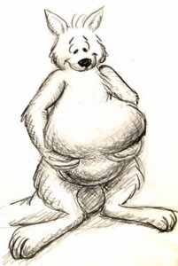 Rating: Safe Score: 0 Tags: 3_toes aldi_(artist) anthro barefoot belly biped e621 feet front_view full-length_portrait fur greyscale holding_belly holding_own_belly kangaroo looking_down looking_down_at_self love_handles low_res macropod male mammal marsupial monochrome nude overweight overweight_anthro overweight_male portrait roofus_(aldi) simple_background sketch smile solo standing tail toes toony traditional_media_(artwork) weight_conscious white_background User: bunchy7s