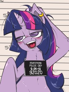 Rating: Safe Score: 0 Tags: 2012 3:4 blush chart drunk e621 ear_piercing english_text equid equine female feral friendship_is_magic fur hair hanging_sign hasbro height_chart hi_res horn jail_placard mammal mcic mugshot multicolored_hair my_little_pony mythological_creature mythological_equine mythology number piercing placard purple_body purple_eyes purple_fur purple_hair sign simple_background solo substance_intoxication text tongue twilight_sparkle_(mlp) two_tone_hair unicorn User: bunchy7s