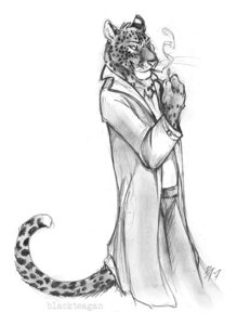 Rating: Safe Score: 0 Tags: anthro blackteagan cigarette clothed clothing e621 felid feren jacket looking_at_viewer male mammal match melanistic monochrome pantherine simple_background sketch smoke smoking solo topwear white_background User: bunchy7s
