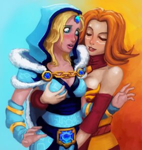 Rating: Questionable Score: 0 Tags: blonde_hair blush breast_grab breasts clothing dota duo e621 female female/female grope hair hand_on_breast human incest_(lore) lina_the_slayer mammal not_furry red_hair romantic romantic_couple rylai_the_crystal_maiden sibling_(lore) unknown_artist valve valve_corporation User: bunchy7s