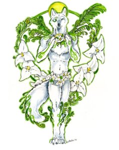 Rating: Safe Score: 0 Tags: 2010 4_toes anthro art_nouveau biped black_nose canid canine canis claws e621 facial_markings feet flower front_view fur green_eyes head_markings heather_bruton looking_at_viewer male mammal markings nude plant simple_background smile solo tail toes white_background white_body white_fur wolf User: bunchy7s