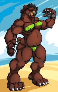 Rating: Questionable Score: 0 Tags: beach bear bikini black-rat bra breasts claws clothed clothing cloud club_foot detailed_background e621 female hi_res mammal outside paws sand seaside skimpy sky solo swimwear teeth tight_clothing transformation two-piece_swimsuit underwear User: bunchy7s
