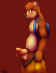Rating: Explicit Score: 0 Tags: anthro backpack balls banjo-kazooie banjo_(banjo-kazooie) bear belt blue_eyes blush bodily_fluids bottomwear brown_bear brown_body brown_fur clothing e621 erection fur genital_fluids genitals grizzly_bear humanoid_genitalia humanoid_penis male mammal penis precum pubes rareware shorts simple_background solo torias ursine User: bunchy7s