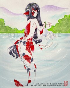 Rating: Questionable Score: 0 Tags: amur_carp aquatic bracelet breasts carp cyprinid cypriniform e621 english_text female fish jewelry koi luckypan merfolk non-mammal_breasts side_boob solo split_form text typical_carp water User: bunchy7s