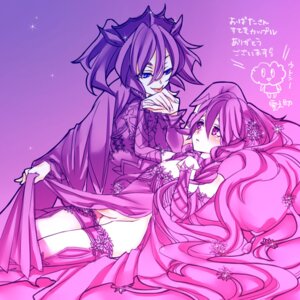 Rating: Questionable Score: 0 Tags: blue_eyes copyright_request crossdressing crown detached_sleeves femboy gradient hair_ornament kumonosuke licking long_hair lying male monochrome nipples on_back penis pillow pink_eyes purple purple_eyes purple_hair rule34 thighhighs tongue very_long_hair User: bunchy7s