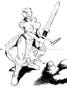 Rating: Questionable Score: 0 Tags: 2012 3:4 anthro argonian barbarian bethesda_game_studios boots bottomwear breasts clothed clothing e621 female footwear hi_res holding_melee_weapon holding_object holding_sword holding_weapon loincloth melee_weapon microsoft monochrome navel ndragon3 nipples non-mammal_breasts non-mammal_nipples reptile scalie shoes skimpy skyrim solo sword tail the_elder_scrolls warrior weapon User: bunchy7s