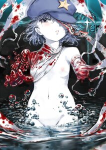 Rating: Questionable Score: 0 Tags: amputation amputee bandage bandages blood blood_stain bloody_bandage blue_eyes blue_hair breasts bubble color dismemberment eyes face female female_only flat_chest front_view gore guro hair hat injury looking_at_viewer midriff mound_of_venus mutsutsu navel nipples nude ofuda open_eyes parted_lips rule34 short_hair skin solo star touhou water white_skin wound yoshika_miyako User: bunchy7s