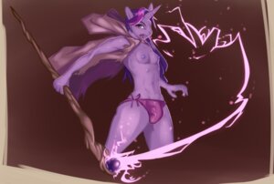Rating: Questionable Score: 0 Tags: 2012 anthro anthrofied bakuhaku breasts bulge clothed clothing e621 equid equine friendship_is_magic fur gynomorph hair hasbro horn intersex magic mammal melee_weapon multicolored_hair my_little_pony mythological_creature mythological_equine mythology nipples panties polearm purple_body purple_eyes purple_fur purple_hair small_breasts solo staff twilight_sparkle_(mlp) two_tone_hair underwear unicorn weapon User: bunchy7s