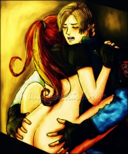 Rating: Explicit Score: 0 Tags: angel_jasiel ass claire_redfield female human leon_scott_kennedy male resident_evil rule34 sex straight User: bunchy7s