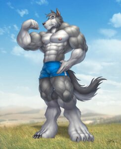 Rating: Safe Score: 0 Tags: 2008 abs anthro athletic barazoku barefoot biceps big_muscles biped black_nose blue_eyes bottomwear braford bulge canid canine canis claws clothed clothing dated detailed_background digital_media_(artwork) digital_painting_(artwork) digitigrade e621 feet flexing full-length_portrait fur glistening glistening_arms glistening_body glistening_fur glistening_nose grass grassland grey_body grey_fur huge_muscles looking_at_viewer male mammal muscular muscular_anthro muscular_male nipples outside painting_(artwork) pecs pinup plant portrait pose shaded shorts signature soft_shading solo standing tail toe_claws topless vein wolf year User: bunchy7s