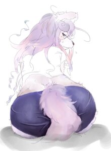 Rating: Questionable Score: 0 Tags: anthro big_butt bodily_fluids butt canid canine canis clothed clothing domestic_dog e621 eyebrows eyelashes female hair looking_at_viewer looking_back mammal midriff pink_hair purple_eyes sindoll solo sweat tail User: bunchy7s