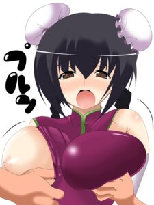 Rating: Explicit Score: 0 Tags: black_hair breast_grab breasts brown_eyes bun_cover china_dress chinadress chinese_clothes double_bun elbow_gloves female gloves gundam gundam_00 huge_breasts long_hair nipples rule34 tied_hair twintails undressing wang_liu_mei User: bunchy7s