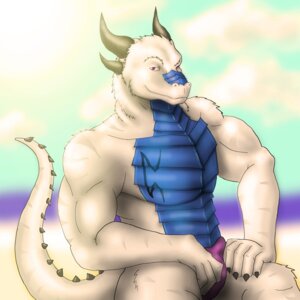Rating: Safe Score: 0 Tags: 1:1 2012 abs anthro biceps big_muscles biped black_horn claws clothed clothing dragon e621 fur furred_dragon furred_scalie hi_res horn looking_at_viewer male metalfoxt muscular muscular_anthro muscular_male mythological_creature mythological_scalie mythology pecs pose purple_eyes ratharn scalie sitting skimpy solo speedo swimwear tail tattoo topless User: bunchy7s