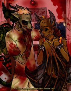 Rating: Questionable Score: 0 Tags: alternative_fashion anthro bat blood bodily_fluids bonez demon dragon duo e621 glamfur goth leaf-nosed_bat male mammal microbat mythological_creature mythological_scalie mythology scalie yangochiropteran User: bunchy7s