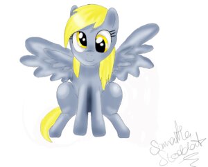 Rating: Safe Score: 0 Tags: blonde_hair derpy_hooves_(mlp) e621 equid equine feathered_wings feathers female feral friendship_is_magic grey_body grey_feathers hair hasbro looking_at_viewer mammal my_little_pony mythological_creature mythological_equine mythology pegasus quadruped simple_background solo tail unknown_artist white_background wings User: bunchy7s