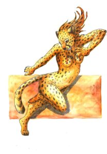 Rating: Questionable Score: 0 Tags: 2010 alma_aurora anthro breasts cheetah e621 felid feline female mammal nipples nude simple_background solo tail white_background User: bunchy7s