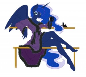 Rating: Questionable Score: 0 Tags: anthro anthrofied bathrobe biped blue_body blue_feathers blue_skin clothing container cup e621 equid equine feathered_wings feathers female friendship_is_magic hair hasbro holding_container holding_cup holding_object horn mammal mane moon my_little_pony mythological_creature mythological_equine mythology princess_luna_(mlp) robe sitting smile solo spiderweber winged_unicorn wings User: bunchy7s
