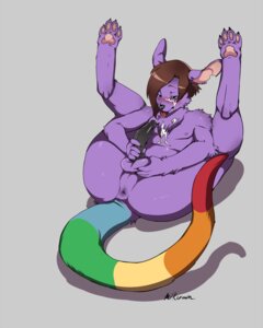 Rating: Explicit Score: 0 Tags: 4:5 anthro anus balls biped black_penis blush bodily_fluids butt chest_tuft cum cum_on_chest cum_on_face cum_on_own_face cum_on_self danaroo digital_media_(artwork) e621 ear_piercing erection flexible fondling fur genital_fluids genitals hi_res humanoid_genitalia humanoid_penis kangaroo legs_behind_head legs_up lying macropod male mammal marsupial masturbation milkcrown multicolored_tail nude on_back pawpads paws penile penile_masturbation penis piercing purple_body purple_fur rainbow rainbow_tail solo sparklefur tail tongue tongue_out tuft User: bunchy7s