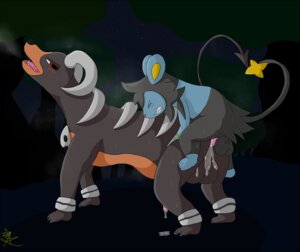 Rating: Explicit Score: 0 Tags: anal anal_penetration asbiearts balls blush bodily_fluids canid canine conditional_dnp cum duo e621 erection eyes_closed felid feral from_behind_position generation_2_pokemon generation_4_pokemon genital_fluids genitals houndoom larger_penetrated larger_sub looking_back luxio male male/male male_penetrated male_penetrating male_penetrating_male mammal nintendo nude open_mouth orgasm penetration penis perching_position pokemon pokemon_(species) sex size_difference submissive User: bunchy7s
