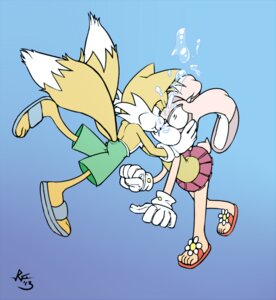 Rating: Safe Score: 0 Tags: 2013 anthro asphyxiation bottomwear bubble canid canine clothing cream_the_rabbit drowning duo e621 female footwear fox gloves half-closed_eyes handwear kiss_on_lips kissing lagomorph leporid male mammal miles_prower narrowed_eyes r-fenrir rabbit sandals sega shoes signature simple_background skirt smile sonic_the_hedgehog_(series) underwater water young young_anthro User: bunchy7s