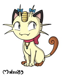 Rating: Safe Score: 0 Tags: e621 eyelashes fangs felid female generation_1_pokemon hi_res jewelry mammal meowth meowthfan meowzie necklace nintendo pokemon pokemon_(species) ribbons simple_background solo teeth white_background User: bunchy7s