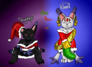 Rating: Explicit Score: 0 Tags: anthro anthrofied bandai_namco black_body black_fur blackgatomon breasts christmas cleavage clothed clothing digimon digimon_(species) digimorph dress duo e621 ear_piercing ear_tuft felid female footwear fur gatomon_x genitals gloves handwear hat headgear headwear holidays legwear light_(legion_beast) long_tail mammal markings multi_tail piercing presenting red_eyes ring seductive sin_(legion_beast) smile socks softestpuffss spread_legs spreading stockings tail tail_between_legs tuft vulva white_body white_fur x-digimon User: bunchy7s