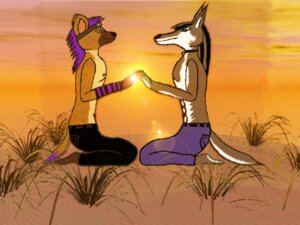 Rating: Safe Score: 0 Tags: 3d_(artwork) 3d_background anthro barefoot bottomwear brown_body brown_fur canid canine canis clothed clothing day digital_media_(artwork) drachen20 duo e621 facial_markings feet fur grandfathered_content hair head_markings hyena lens_flare love low_res male male/male mammal markings mixed_media muzzle_(marking) orange_body orange_fur outside pants purple_hair side_view sky snout snout_markings spotted_hyena sun tail toony topless white_body white_fur wolf User: bunchy7s